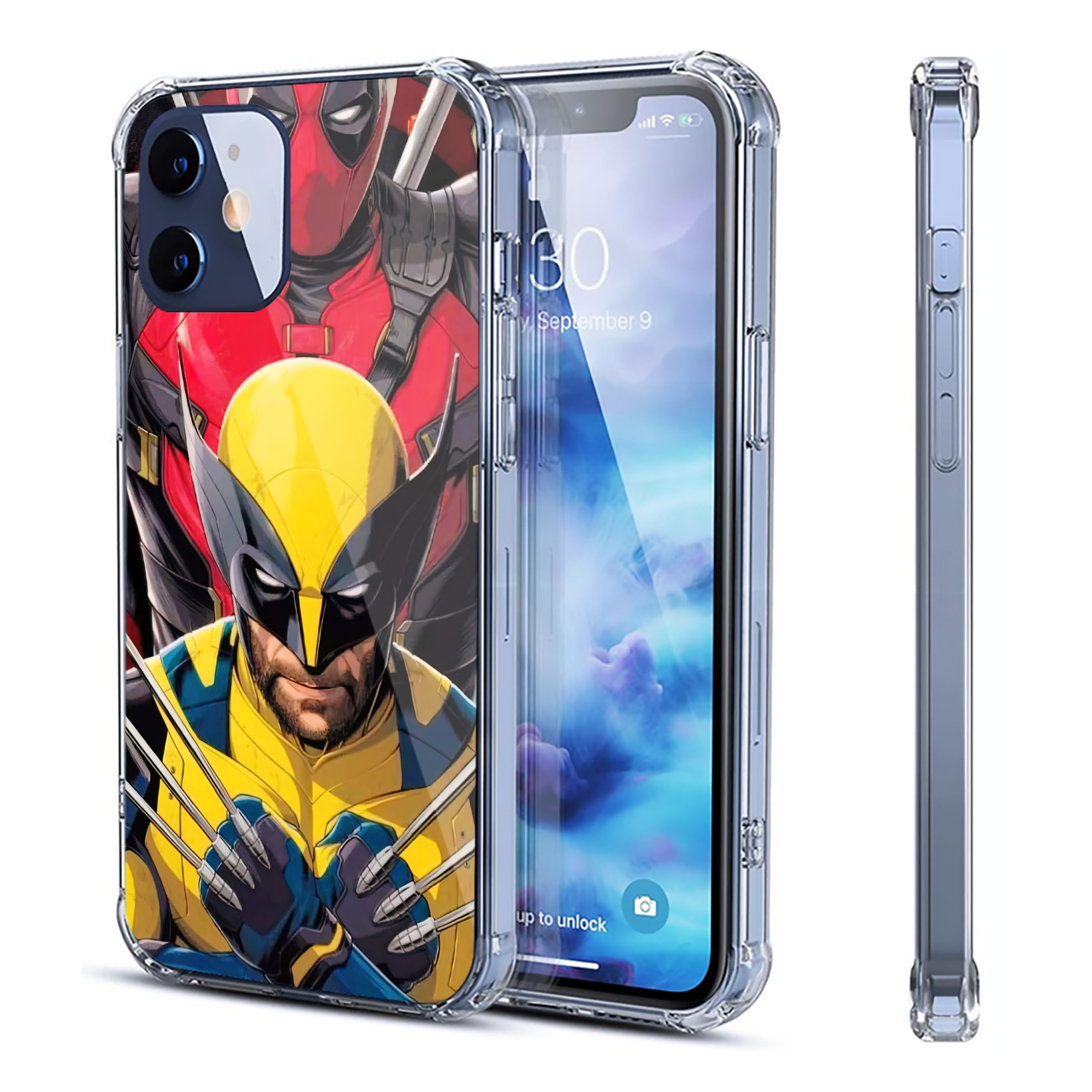 （画像用） Deadpool デッドプール 【iPhone 12シリーズ対応】透明スマホケース（クリアソフトケース）
